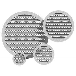 Rond buitenluchtrooster aluminium Ø 315mm met grofmazig gaas - hoge doorlaat