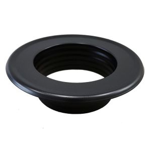Afwerkrozet | diameter 100 mm | zwart aluminium