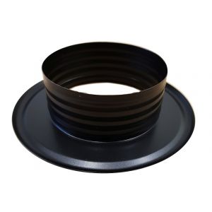 Afwerkrozet | diameter 100 mm | zwart aluminium
