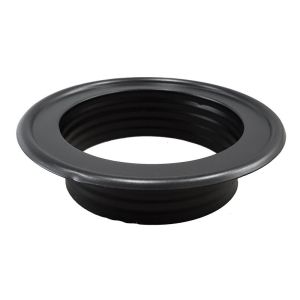 Afwerkrozet | diameter 125 mm | zwart aluminium
