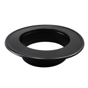 Afwerkrozet | diameter 150 mm | zwart aluminium