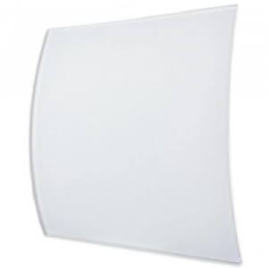 Design rooster | afvoer | diameter 100 mm | gebogen glas | mat wit