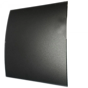 Design rooster | afvoer | diameter 100 mm | gebogen glas | mat zwart