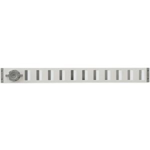 Aluminium afsluitbaar schuifrooster opbouw 650 x 65mm - WIT (3-6506W)