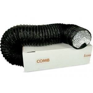 Flexibele ventilatieslang ongeïsoleerd | zwart | diameter 200mm | lengte 10 meter