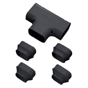 Airco t-stuk | zwart