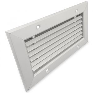 Tabletrooster inbouw voor gatmaat 170 x 70 mm | 45° lamellen | aluminium