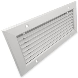 Tabletrooster inbouw voor gatmaat 220 x 80 mm | 45° lamellen | aluminium