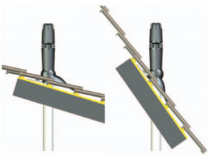 Universele Ubiflex 15 - 55° doorvoerpan geschikt voor dakdoorvoerpijp Multivent 125/5V (0174050)