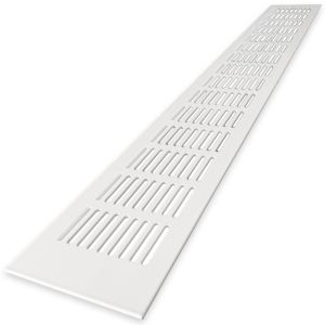 Ventilatiestrip aluminium LxH 600 x 80mm (G61-6008W) - WIT RAL9010