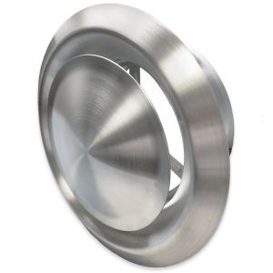 Luchtventiel | afvoer & toevoer | diameter 160 mm | geborsteld RVS