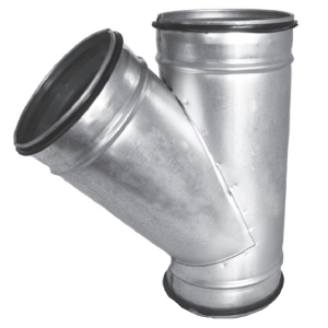 T-stuk 45° | diameter 180 mm | aftakking diameter 180 mm | SAFE